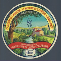 étiquette Fromage Camembert 40%mg Fabriqué Au Moulin De L'évêque à Rivel   Aude 11 - Kaas