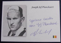 Joseph Jef PLANCKAERT - Dédicace - Hand Signed - Autographe Authentique  - - Cycling