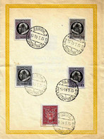 VATICANO - Serie Compl.5v. MEDAGLIONCINI (stemma Ed Effigie PIO XII) Con Annullo Fdc 12.3.1940 - 17212 - Cartas & Documentos