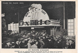 FOIRE De PARIS  1933 -  OXADE - Produit LIEBIG - Exhibitions