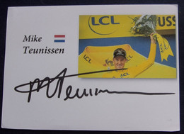Mike TEUNISSEN - Dédicace - Hand Signed - Autographe Authentique  - - Ciclismo