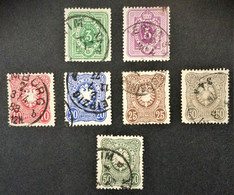 1880 ,,PFENNIGE"Ziffern Bzw. Reichsadler Im Kreis Satz Mi. 31 - 36 + Mi. 38 - Used Stamps