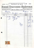 Huy - Confiserie En Gros - René Dacosse Spiroux 1952 + Timbre - 1950 - ...