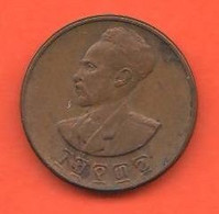 Etiopia 1 Cent 1936 Haile SellasieI° Emperor Of Ethiopia Copper Coin - Ethiopië