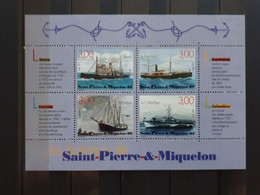 Timbres Saint-Pierre Et Miquelon  :1989 YT Bloc 6 Les Bateaux NEUF **  & - Hojas Y Bloques