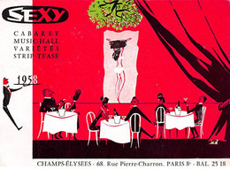 PARIS - Champs Elysées - Sexy - Cabaret Music Hall - Rue Pierre Charron - état - Distrito: 08