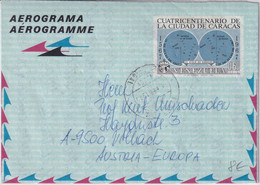 Venezuela - 60 C. Ganzsache Aerogramme N. ÖSTERREICH Valencia - Villach 1976 - Venezuela