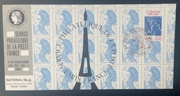 035 Carte Officielle Exposition Internationale Exhibition New York 1986 FDC France Statue Liberté Liberty Joint Issue - Briefmarkenausstellungen