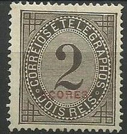 Açores 1885 Taxa Tel. 2rs Preto #51 Novo S/goma - L38 - Ongebruikt