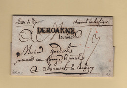 Roanne - Rhone - 1785 - Mention Manuscrite Route De Dijon - 1701-1800: Precursori XVIII