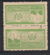AFGHANISTAN - 1934 - N°Yv. 273a - Indépendance 50p Vert-jaune - Paire Tête-bêche - Neuf Luxe ** / MNH / Postfrisch - Afghanistan