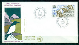 FDC-Carte Maximum Card #TAAF-FSAT 1982 (N°Yv. PA) Expo  Philexrance' 82-Oiseaux-birds-pingouins-penguins-Kerguelen - FDC
