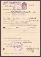 Police Moral Certificate / Postmark Document BÉKÉSCSABA 1967 Hungary Revenue Tax Stamp 1965 - Revenue Stamps