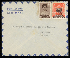 Iran 1964 Air Mail Cover To Switzerland, 2r + 12r Franking, MiNr. 1176 + 1192 - Iran