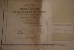 Embouchure De La Jade Et Du Weser (Mer Du Nord) 1953 - Cartas Náuticas