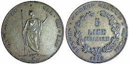 05343 GETTONE TOKEN JETON FICHA REPRO FANTASY COIN 5 LIRE 1848 GOVERNO PROVVISORIO DI LOMBARDIA - Other & Unclassified