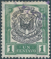 Dominican Republic,Dominicana,1911 -1913 Coat Of Arms -1C Used - Dominicaine (République)