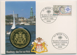 Bund 1993 Hamburg Hafen Numisbrief Mit Medaille (N652) - Lettere
