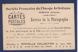 CPA Publicité Sur La Carte Postale Publicitaire Réclame Non Circulé Aubenas Ardèche BURZET - Autres & Non Classés