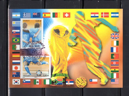 2010 " COUPE DU MONDE DE FOOTBALL EN AFRIQUE DU SUD " Sur Carte Maximum. N° YT 4481 4482. CM - 2010-2019