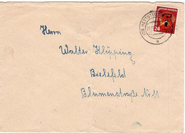 51964 - DDR - 1951 - 24Pfg 5-Jahresplan EF A Bf HETTSTEDT -> Westdeutschland (Mittelbug, Marke OK) - Storia Postale