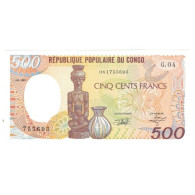 Billet, Congo Republic, 500 Francs, 1991, 1991-01-01, KM:8d, NEUF - Democratic Republic Of The Congo & Zaire