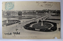FRANCE - INDRE ET LOIRE - TOURS - Le Square Descartes Et Le Pont De Pierre - 1909 - Tours