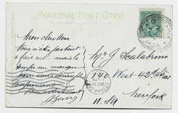 CANADA 1C SOLO CARTE CARD OTTAWA 1908 TO NEW YORK USA - Storia Postale