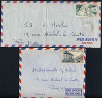 NOUVELLE CALEDONIE / PA 66 Et 67 Sur 2 LETTRES AVION (ref 8472) - Briefe U. Dokumente