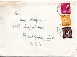 58334 - Alliierte Besetzung - 1947 - 40Pfg Saemann MiF A Bf OPLADEN -> Philadelphia, PA (USA) - Sonstige & Ohne Zuordnung