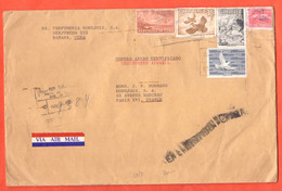 CUBA LETTRE PAR AVION DE 1959 DE LA HAVANE POUR PARIS FRANCE - Storia Postale