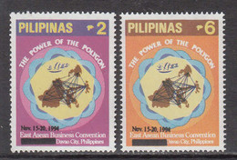 1994 Philippines Business Convention Polygon Geometry Complete Set Of 2 MNH - Filippine