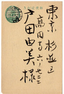 58347 - Japan - 1937 - 1.5S. GAKte. M. Neujahrsstpl. NAGANO MIYATA -> Tokyo - Lettres & Documents