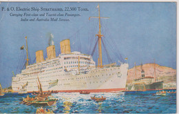 UK - P&O Artcard Of Steamship STRATHAIRD 1930-1961 - Steamers