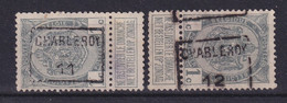 DDBB 685 - 2 X Timbre PREO 1607 Et 1821 - TP 81 CHARLEROY 11 Et 12 - Roller Precancels 1910-19