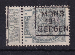 DDBB 687 - Timbre PREO 1638 - TP 81 MONS 1911 BERGEN - Rolstempels 1910-19