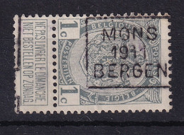 DDBB 687 - Timbre PREO 1638 - TP 81 MONS 1911 BERGEN - Roller Precancels 1910-19