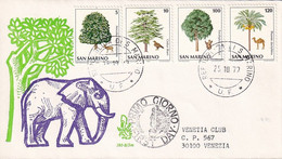 San Marino 1979 Cover FDC Flora Fauna - Brieven En Documenten