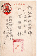 58360 - Japan / Korea - 1943 - 2S. GAKte KYONGHUNG -> Niigata, Abs. Kempeitai (Geheimpolizei), M. Japan. Zensur - Storia Postale