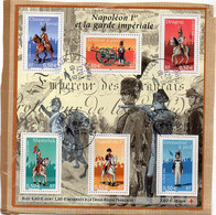 Fragment D ' Enveloppe Affranchie Avec Le Bloc Feuillet Napoléon 1° Et La Garde Impériale (6 Timbres)  (Divers 196 ) - Covers & Documents