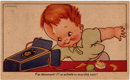 Illustrateur : GOUGEON L. : Humour : Enfant Et Gâteaux - Gourmandise : édition Chromophote  E. Sann - Lyon - Gougeon