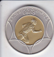 MONEDA DE PLATA Y ORO DE ANDORRA DE 20 DINERS XXVII JOCS OLIMPICOS 2000 MUY RARA (GOLD-SILVER-ARGENT) - Andorra