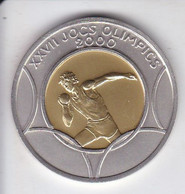 MONEDA DE PLATA Y ORO DE ANDORRA DE 20 DINERS XXVII JOCS OLIMPICOS 2000 MUY RARA (GOLD-SILVER-ARGENT) - Andorra