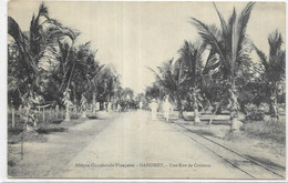 AFRIQUE.  DAHOMEY. UNE RUE DE COTONOU CARTE ECRITE AN 1909 - Dahomey