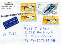 58391 - Bund - 2003 - 56c Winterolympiade '02 MiF A LpBf BAD SODEN -> BRIEFZENTRUM 65 -> St. Clair, MI (USA) - Cartas & Documentos