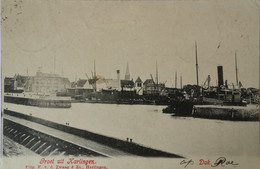 Harlingen // Groet Uit (Dok) 1903 Uitg. F. V. D Zwaag & Z'n. - Harlingen