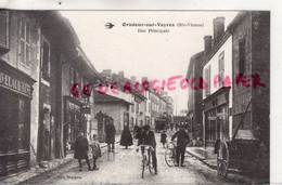 87- ORADOUR SUR VAYRES- RUE PRINCIPALE UNION COMMERCANTS ARTISANS CREDIT AGRICOLE AU PAYS LIMOUSIN 1900-1930-  1980 - Oradour Sur Vayres