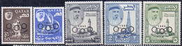 QATAR - OLYPIC  TOKYO OVPT - EAGLE  SHIPS DERRICK  MOSQUE - **MNH - 1964 - Qatar