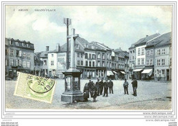 SANNOIS ..-- ARLON ..-- Grand' Place . 1908 Vers SANNOIS ( Melles REBOUT ) . Voir Verso . - Argenteuil