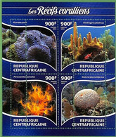 A3626-CENTRAL AFRICAN REPUBLIC ERROR MISSPERF 2015  CORAL SEA LIFE КОРАЛЫ - Meereswelt